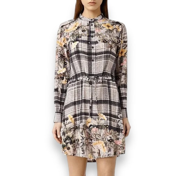 All saints tartan shirt dress best sale