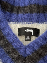 Load image into Gallery viewer, Stüssy mohair tennis prjónapeysa (S)
