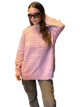 Load image into Gallery viewer, Bahns bleik alpaca merino peysa (M)
