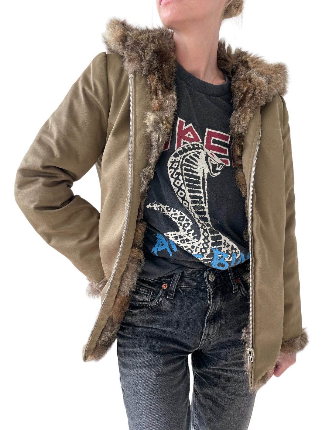 Vintage reversible pels (M)