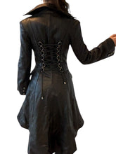 Load image into Gallery viewer, Vintage leður kápa (S)
