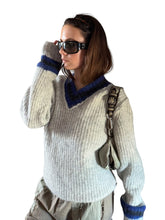 Load image into Gallery viewer, Stüssy mohair tennis prjónapeysa (S)
