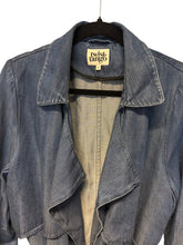 Load image into Gallery viewer, Twist &amp; Tango denim trench coat (L)
