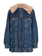 Load image into Gallery viewer, Ganni Teddy Denim Oversized Jacket (L)
