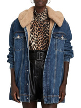 Load image into Gallery viewer, Ganni Teddy Denim Oversized Jacket (L)
